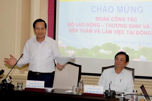 Bộ trưởng Đào Ngọc Dung đánh giá cao về chất lượng "An sinh xã hội" tại Đồng Tháp