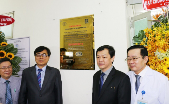 Khoa Thận nhân tạo Bệnh viện Chợ Rẫy đạt tiêu chuẩn ISO 9001: 2015