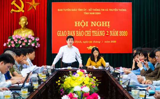 Nam Định tổ chức giao ban báo chí tháng 2