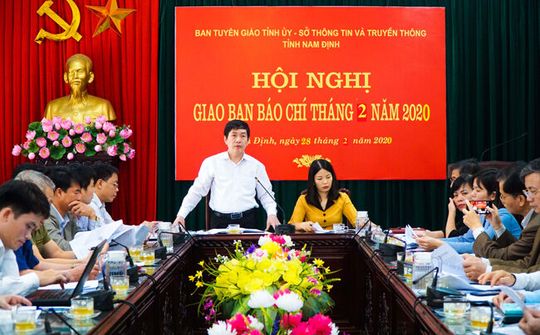 Nam Định tổ chức giao ban báo chí tháng 2