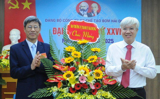 Đảng bộ Công ty CP Chế tạo Bơm Hải Dương tổ chức Đại hội Đảng bộ lần thứ XXVII, nhiệm kỳ 2020 - 2025