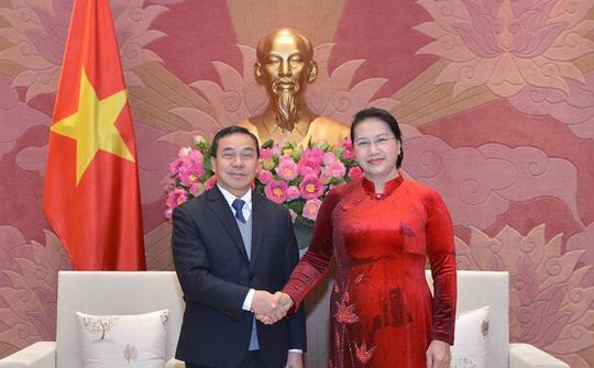 Chủ tịch Quốc hội tiếp Đại sứ Lào