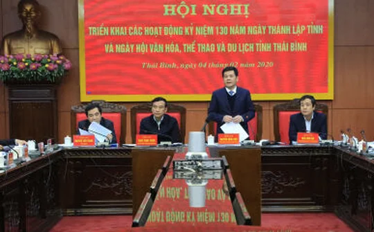 Thái Bình chỉ đạo các hoạt động kỷ niệm 130 năm ngày thành lập tỉnh và ngày hội Văn hóa, Thể thao và Du lịch