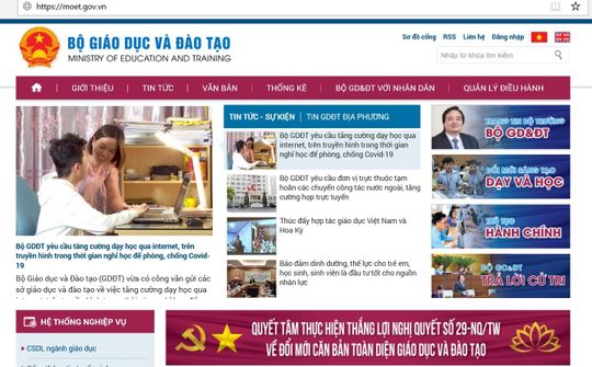 Bộ GD&ĐT yêu cầu tăng cường hình thức dạy học qua internet, trên truyền hình