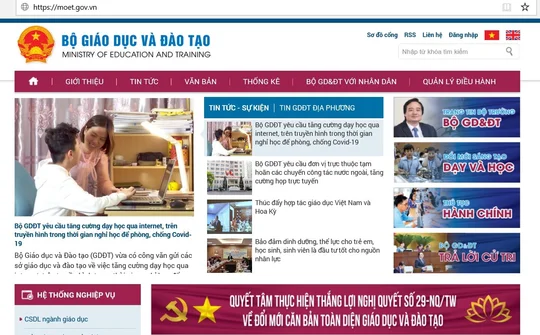 Bộ GD&ĐT yêu cầu tăng cường hình thức dạy học qua internet, trên truyền hình