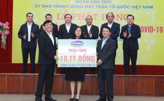Vinamilk ủng hộ 10 tỷ đồng chống dịch COVID-19