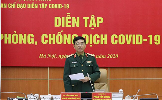 Quân đội diễn tập phòng, chống dịch COVID-19 quy mô lớn