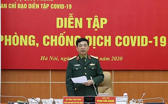 Quân đội diễn tập phòng, chống dịch COVID-19 quy mô lớn