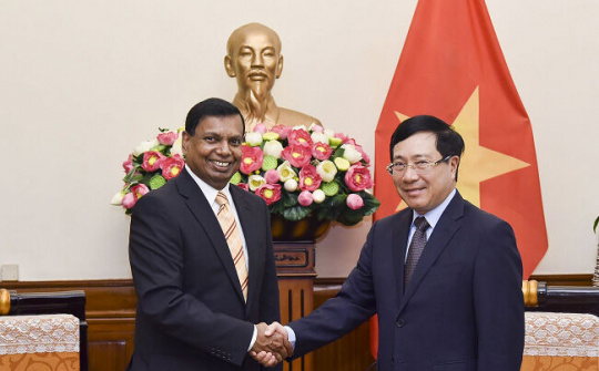 Phó Thủ tướng, Bộ trưởng Phạm Bình Minh tiếp Đại sứ Sri Lanka