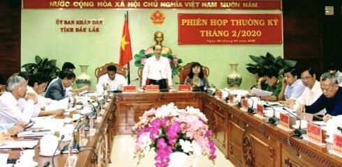 UBND tỉnh Đắk Lắk họp định kỳ tháng 2/2020