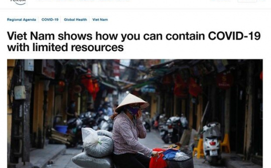 WEF ghi nhận công tác phòng chống dịch của Việt Nam