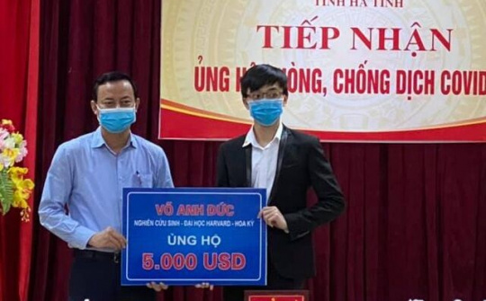 Cựu HCV Olympic Toán Quốc tế ủng hộ 5.000 USD chống dịch Covid-19