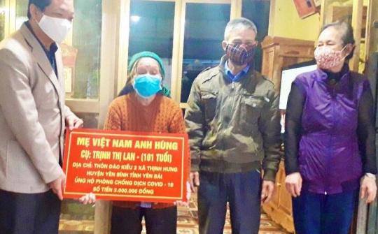 Mẹ Việt Nam Anh hùng 101 tuổi ủng hộ 3 triệu đồng phòng, chống dịch