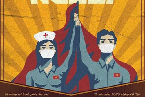Tranh cổ động phòng, chống COVID-19: Kết nối sức mạnh cộng đồng