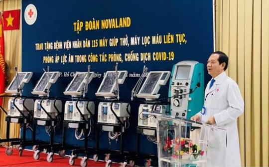 Novaland tặng thiết bị y tế 10 tỷ đồng cho Bệnh viện Nhân dân 115