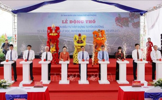 Động thổ hai dự án tuyến đường nối từ các huyện đến đường bộ ven biển Hải Phòng