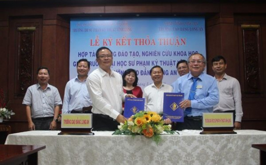 Trường ĐH Sư phạm Kỹ thuật Vĩnh Long hợp tác đào tạo với Trường Cao đẳng Long An