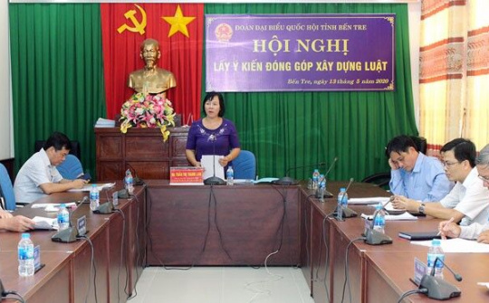 Bến Tre: Đoàn đại biểu Quốc hội tỉnh lấy ý kiến đóng góp xây dựng luật