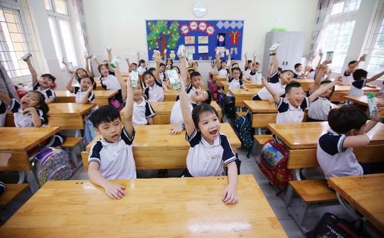 Hà Nội: Hơn 1 triệu trẻ mẫu giáo và tiểu học được thụ hưởng sữa học đường