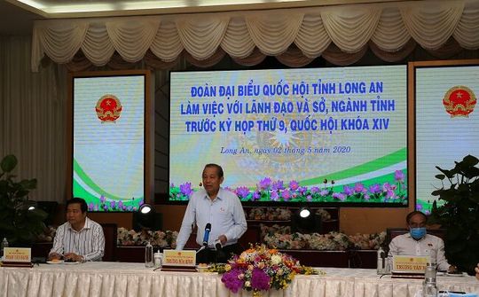 Phó Thủ tướng Thường trực làm việc với lãnh đạo tỉnh Long An