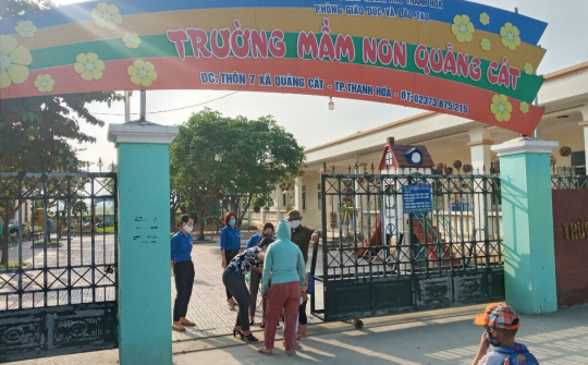 Thanh Hóa:  Học sinh mầm non, tiểu học băt đầu đi học trở lại