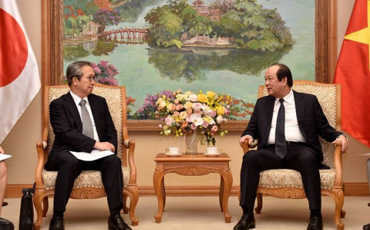 Bộ trưởng, Chủ nhiệm Văn phòng Chính phủ tiếp tân Đại sứ Nhật Bản tại Việt Nam
