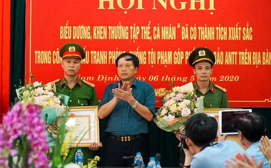 Khen thưởng 2 tập thể, 13 cá nhân Công an Nam Định có thành tích xuất sắc