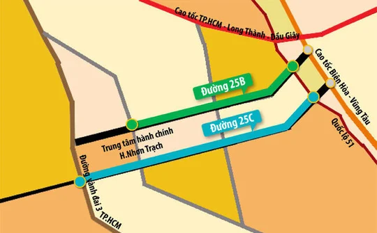 Những tuyến đường cực kỳ quan trọng phát triển đô thị Nhơn Trạch, Long Thành trong tương lai
