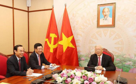 Tổng Bí thư Nguyễn Phú Trọng điện đàm với Tổng thống LB Nga V.Pu-tin