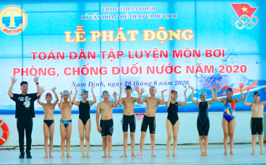Nam Định phát động toàn dân tập luyện môn bơi phòng, chống đuối nước năm 2020