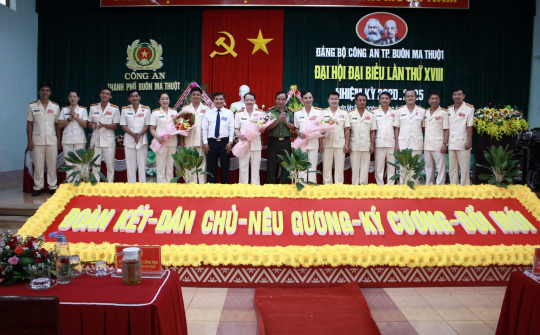 Đại hội Đảng bộ lần thứ XVIII nhiệm kỳ 2020 - 2025 Công an thành phố TP. Buôn Ma Thuột