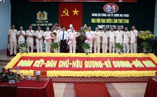 Đại hội Đảng bộ lần thứ XVIII nhiệm kỳ 2020 - 2025 Công an thành phố TP. Buôn Ma Thuột