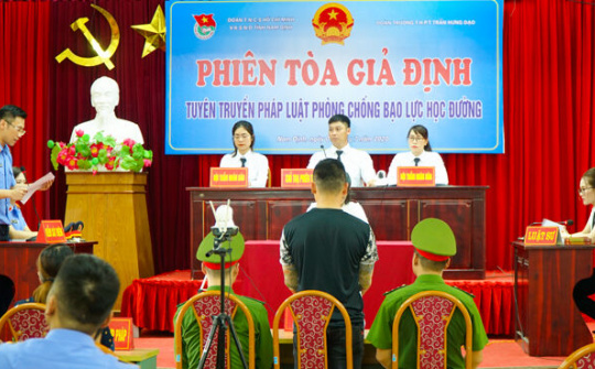 Viện Kiểm sát Nhân dân tỉnh Nam Định tổ chức phiên tòa giả định vụ án bạo lực học đường