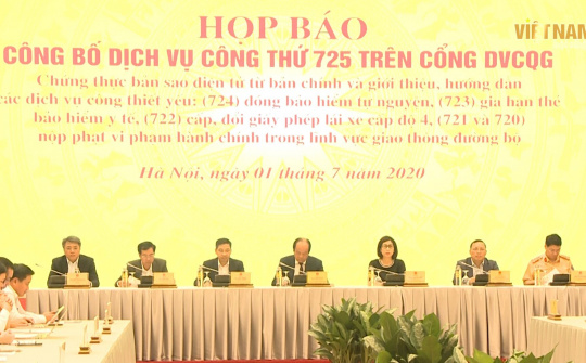 Chính phủ công bố thêm 6 dịch vụ công trên Cổng Dịch vụ công Quốc gia