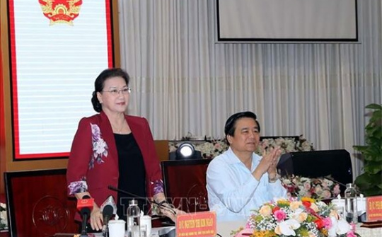 Chủ tịch Quốc hội làm việc với lãnh đạo chủ chốt tỉnh Long An