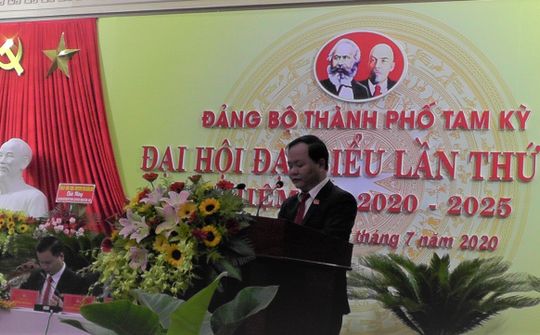 Ông Nguyễn Hồng Quang tái đắc cử Bí thư Thành ủy Tam Kỳ nhiệm kỳ 2020-2025