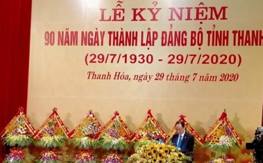 Thanh Hóa long trọng tổ chức kỷ niệm 90 năm ngày thành lập Đảng bộ tỉnh