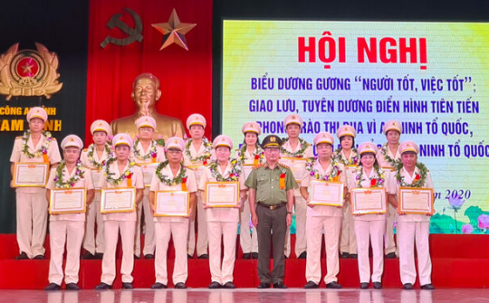Nam Định tuyên dương điển hình tiên tiến  “Vì an ninh Tổ Quốc” và “Toàn dân bảo vệ ANTQ” giai đoạn 2015 - 2020