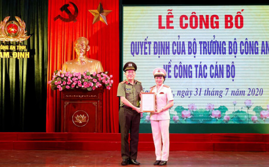 Công an tỉnh Nam Định có tân nữ Phó Giám đốc