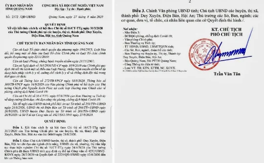 Quảng Nam:  3 địa phương cuối cùng là Hội An, Điện Bàn, Duy Xuyên kết thúc cách ly xã hội