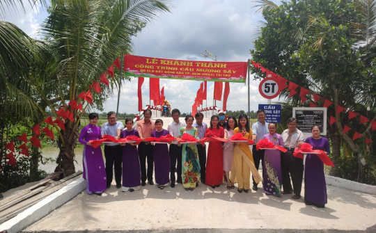 Đồng Tháp: Khánh thành cầu Mương Sậy do HREC tài trợ