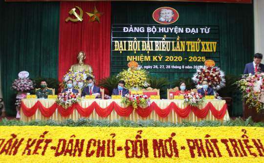 Thái Nguyên: Đại hội đại biểu Đảng bộ huyện Đại Từ lần thứ XXIV thành công tốt đẹp