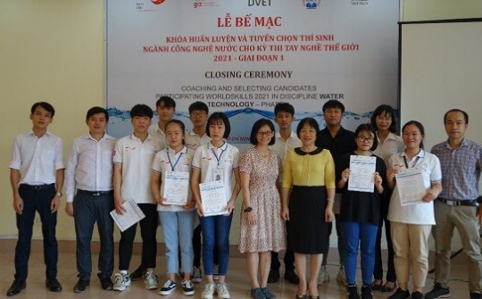 Bế mạc kỳ huấn luyện và tuyển chọn thí sinh cho Cuộc thi Tay nghề thế giới ngành công nghệ nước