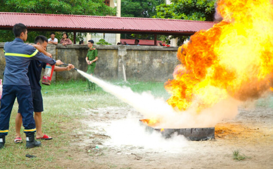 Công an Nam Định tập huấn công tác phòng cháy, chữa cháy và cứu nạn, cứu hộ