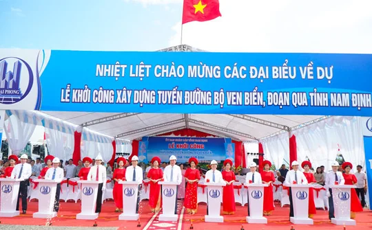 Nam Định khởi công tuyến đường bộ ven biển gần 2.700 tỷ