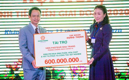 Tập đoàn Hưng Thịnh hỗ trợ 600 triệu đồng cho Viện Pasteur Nha Trang phòng chống Covid-19