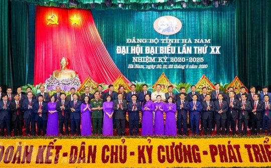 Đại hội đại biểu Đảng bộ tỉnh Hà Nam lần thứ XX thành công tốt đẹp