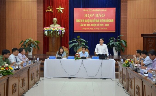 Đại hội Đảng bộ tỉnh Quảng Nam lần thứ XXII sẽ diễn ra từ ngày 11 đến 13.10