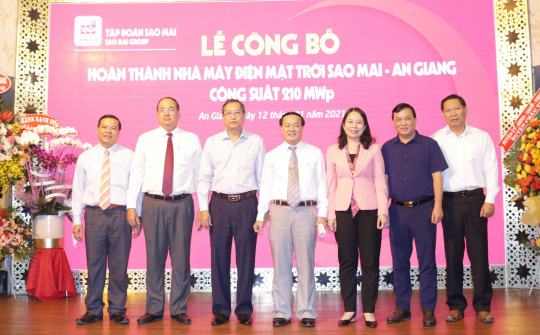Sao Mai Group công bố hoàn thành "Nhà máy điện mặt trời" hơn 6.000 tỷ đồng