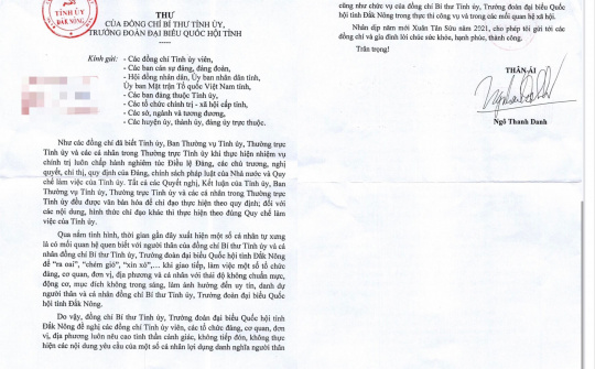 Đắk Nông: Cảnh báo tình trạng mượn danh Bí thư Tỉnh ủy